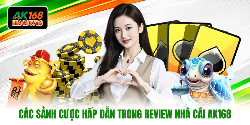 Các sảnh cược hấp dẫn trong review nhà cái AK168