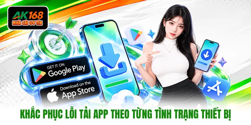 Khắc phục lỗi tải app theo từng tình trạng thiết bị