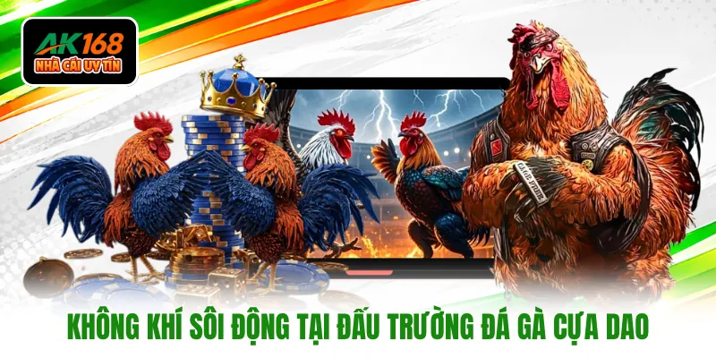 Không khí sôi động tại đấu trường đá gà cựa dao