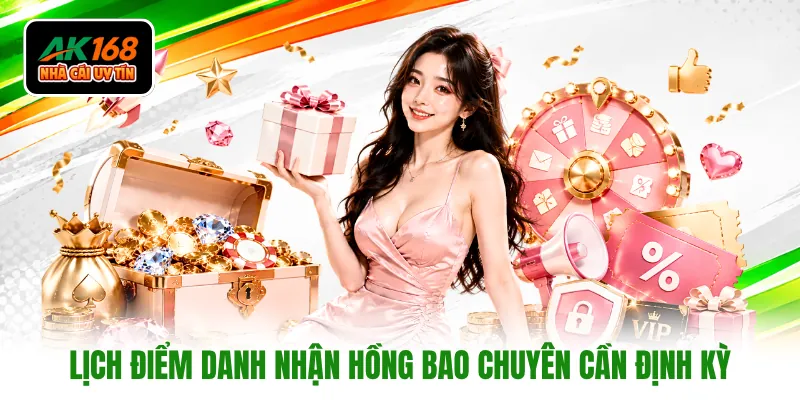 Lịch điểm danh nhận hồng bao chuyên cần định kỳ