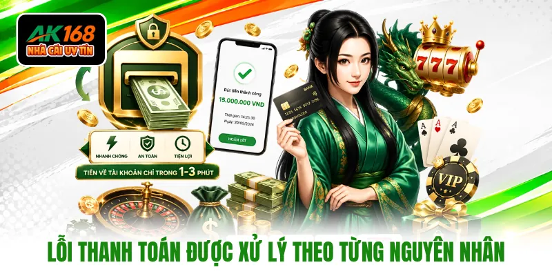 Lỗi thanh toán được xử lý theo từng nguyên nhân